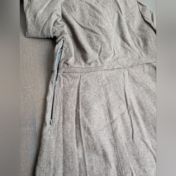 Marc Jacobs Brown Wool A Line Dress with Black Accents Pockets  L - Picture 12 of 13